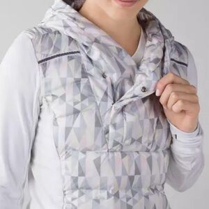 Lululemon Fluff Off Pullover Stained Glass Love White Neutral Blush 8